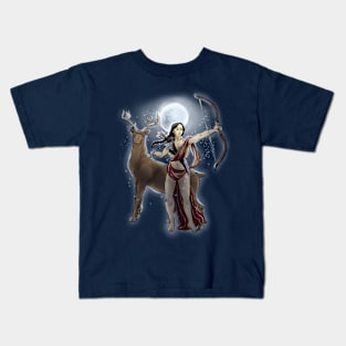 Artemis in the Night Kids T-Shirt